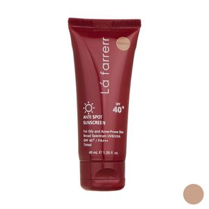 کرم ضدآفتاب و ضد لک رنگی لافارر مدل spf 40 medium مناسب پوست های چرب حجم 40 میلی لیتر