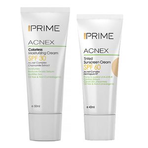 کرم ضدآفتاب پریم مدل acnex حجم 50 میلی لیتر به همراه کرم ضدآفتاب حجم 40 میلی لیتر