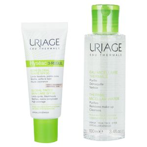 کرم ضدجوش قوی اوریاژ مدل hyseac 3 regul global tinted حجم 40 میلی‌لیتر به همراه محلول میسلار