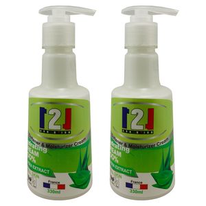 کرم مرطوب کننده 121 مدل aloevera حجم 330 میلی لیتر مجموعه 2 عددی