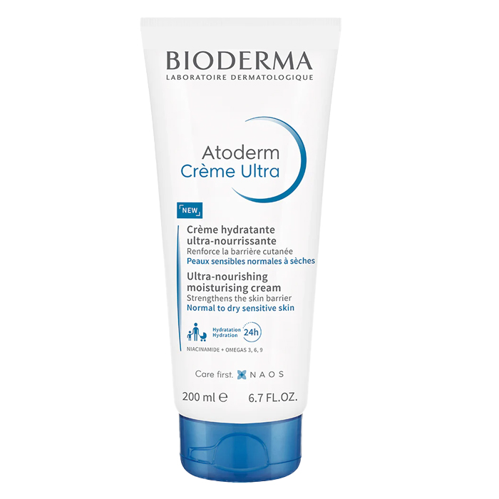 کرم مرطوب کننده بایودرما مدل atoderm creme ultra حجم 200 میلی لیتر