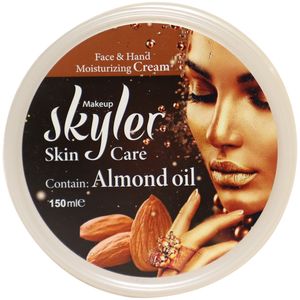 کرم مرطوب کننده دست و صورت اسکایلر مدل almond oil حجم 150 میلی لیتر