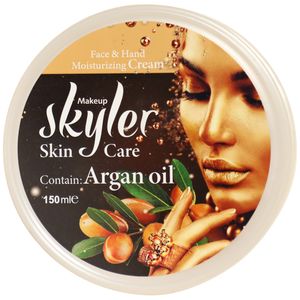 کرم مرطوب کننده دست و صورت اسکایلر مدل argan oil حجم 150 میلی لیتر