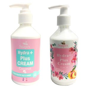 کرم مرطوب کننده سوپکس مدل coconut حجم 250 میلی لیتر به همراه کرم مرطوب کننده سوپکس مدل هلو حجم 250 میلی لیتر