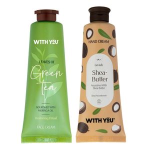 کرم مرطوب کننده ویت یو مدل green tea and shea butter حجم 50 میلی لیتر مجموعه 2 عددی