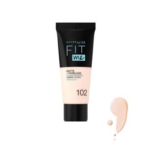کرم پودر میبلین مدل fit me شماره 102 حجم 30 میلی لیتر