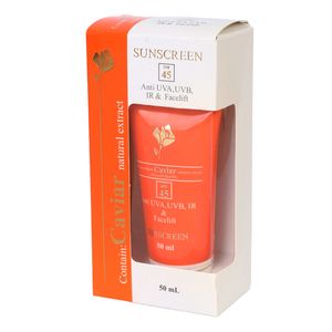 کرم ژل ضد آفتاب خاویار مینو spf45 حجم 50 میلی لیتر