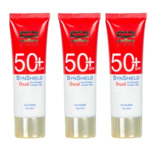 کرم ژل ضد آفتاب ساین اسکین مدل invisible حجم 50 میلی لیتر مجموعه 3 عددی