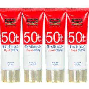 کرم ژل ضد آفتاب ساین اسکین مدل invisible حجم 50 میلی لیتر مجموعه 4 عددی