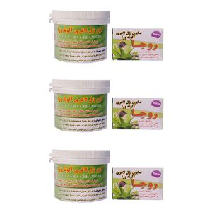 کرم ژل لاغری آلوئه ورا روجا مدل aloe vera حجم 100 میل لیتر به همراه صابون لاغری مدل آلوئه ورا وزن 100 گرم مجموعه 6 عددی