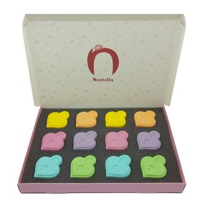 کوکتل پدیکور ناستالیا مدل heart وزن 800 گرم بسته 12 عددی