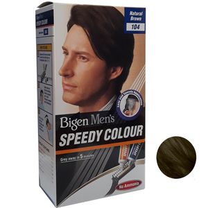 کیت رنگ مو بیگن سری speedy colour شماره 104 حجم 40 میلی لیتر رنگ قهوه ای طبیعی