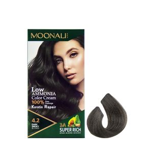 کیت رنگ مو مونالی اسکای شماره 4.2 حجم 100 میلی لیتر رنگ بلوند دودی تیره