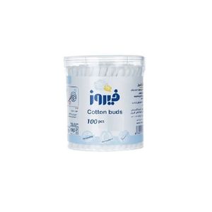 گوش پاک کن فیروز مدل cotton tuds بسته 100 عددی