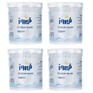 گوش پاک کن فیروز مدل cotton بسته 4 عددی