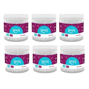گوش پاک کن پنبه ریز مدل cotton بسته 6 عددی