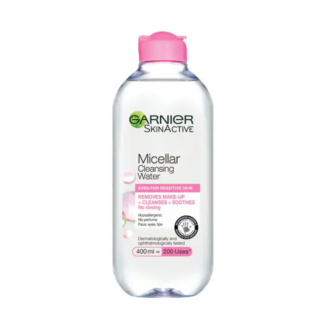 آب پاک کننده آرایش صورت گارنیه مدل micellar حجم 400 میلی لیتر