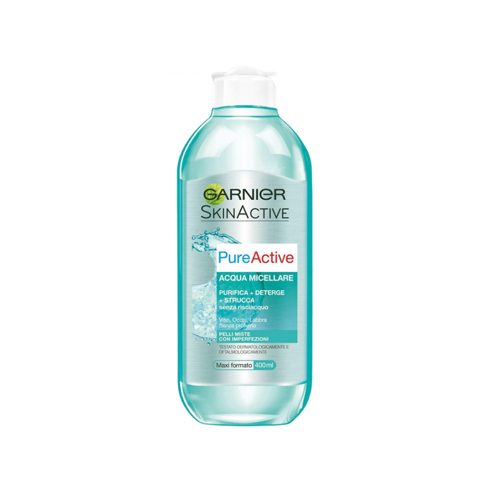 آب پاک کننده آرایش گارنیه سری pure active مدل acqua حجم 400 میلی لیتر