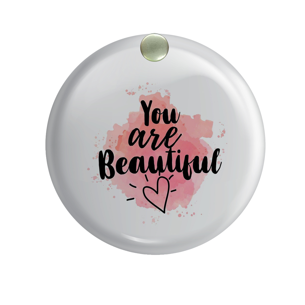 آینه جیبی طرح you are beautiful مدل ai555