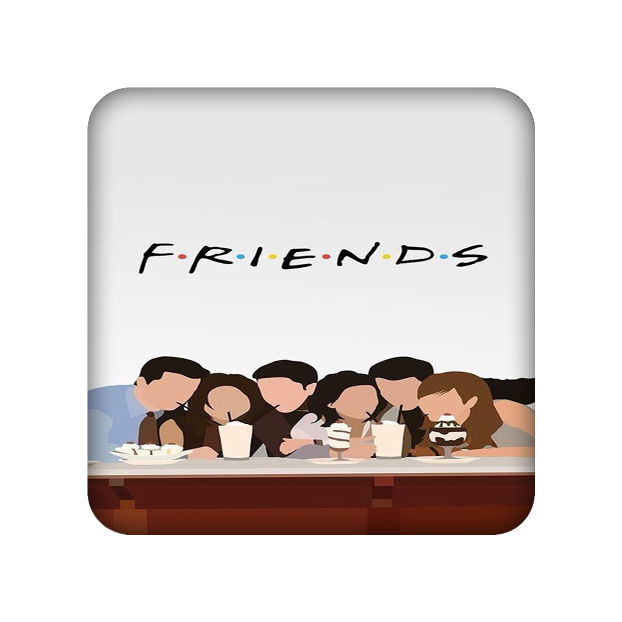 آینه جیبی مدل friends کد 1087