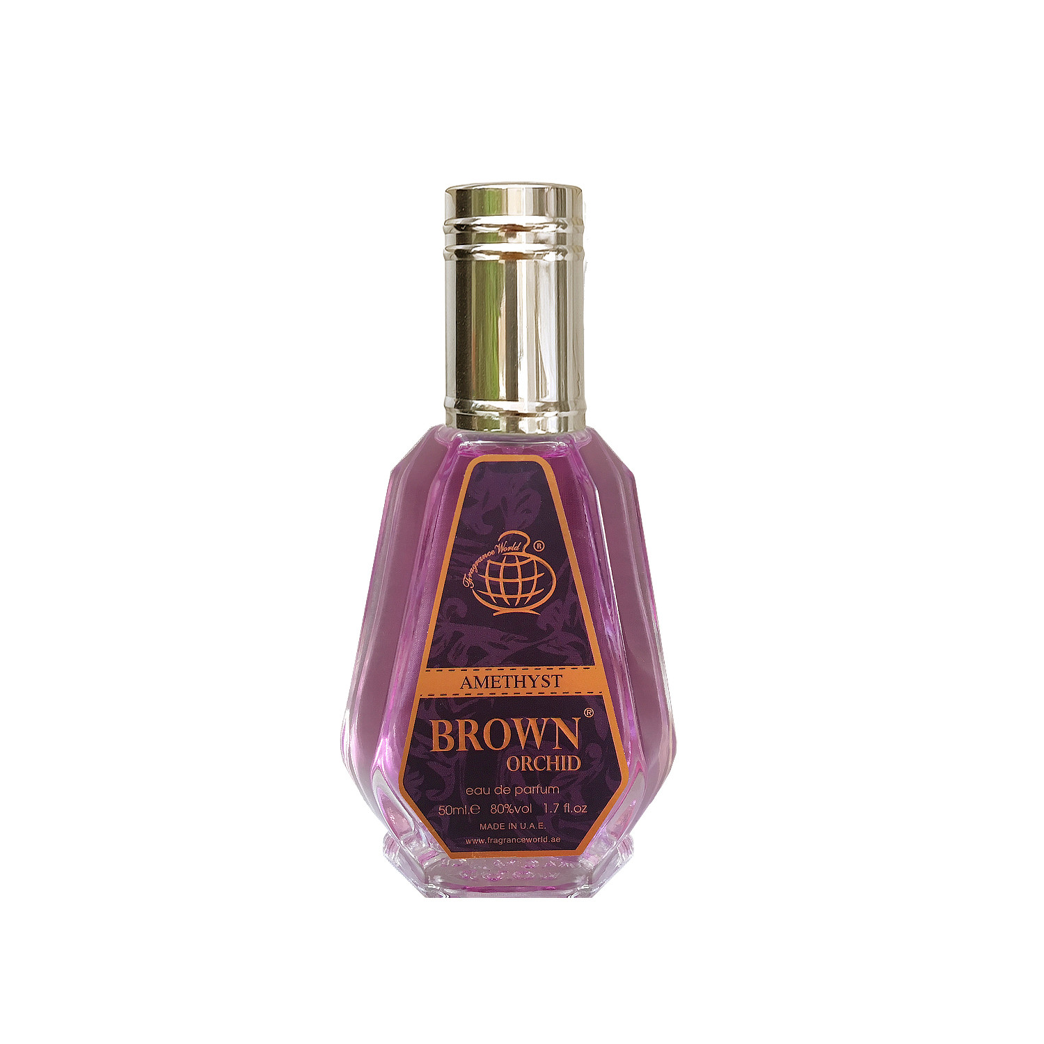 ادو پرفیوم زنانه فراگرنس ورد مدل brown orchid amethyst حجم 50 میلی لیتر