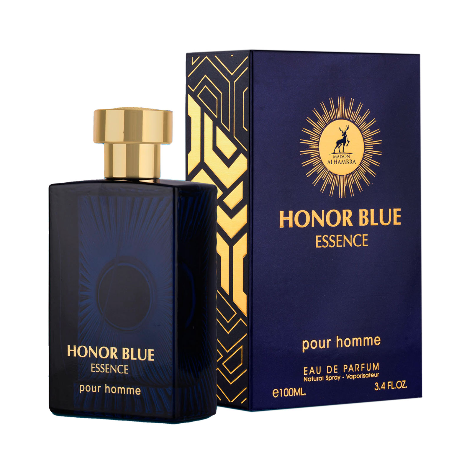 ادو پرفیوم مردانه الحمبرا مدل honor blue essence حجم 100 میلی لیتر