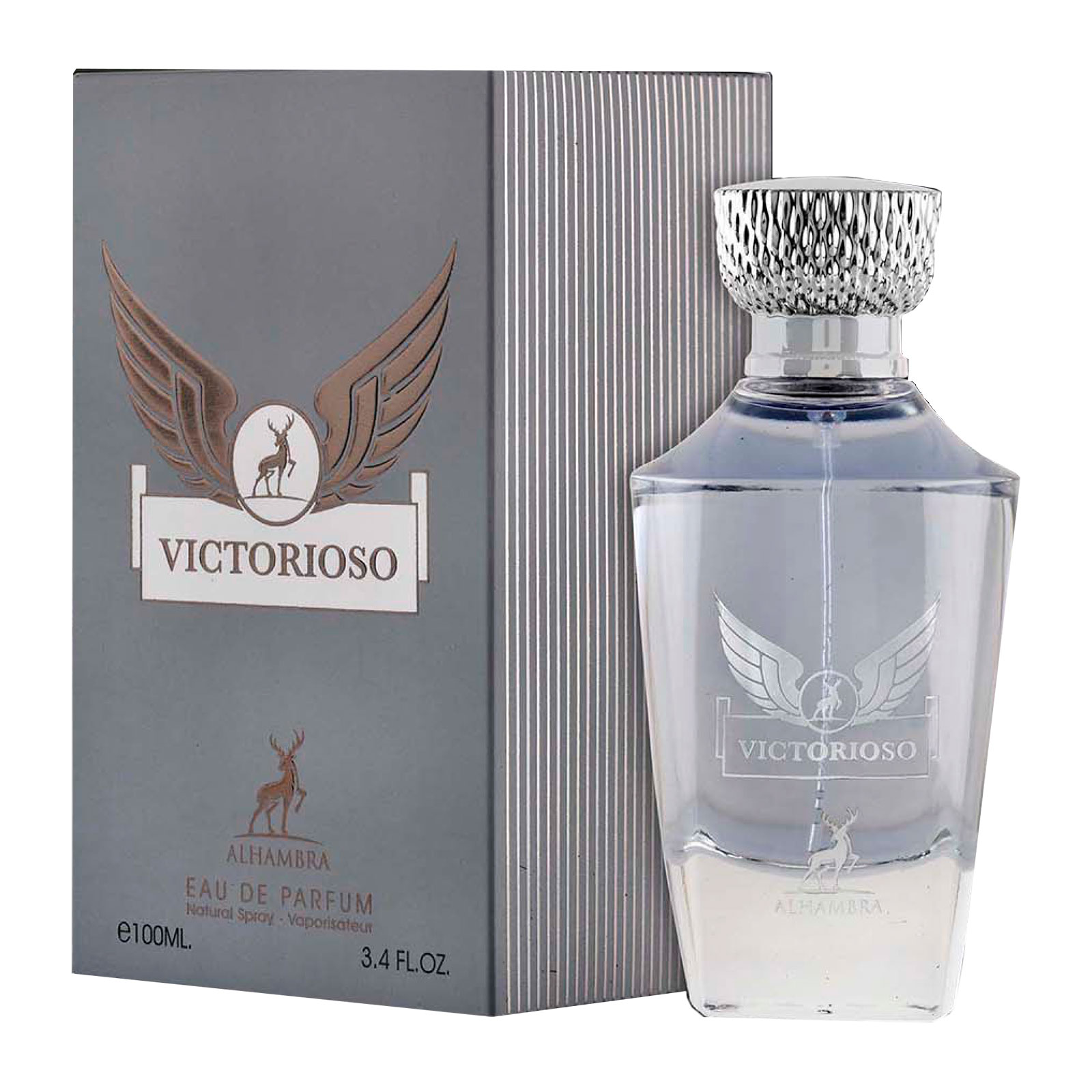 ادو پرفیوم مردانه الحمبرا مدل victorioso حجم 100 میلی لیتر