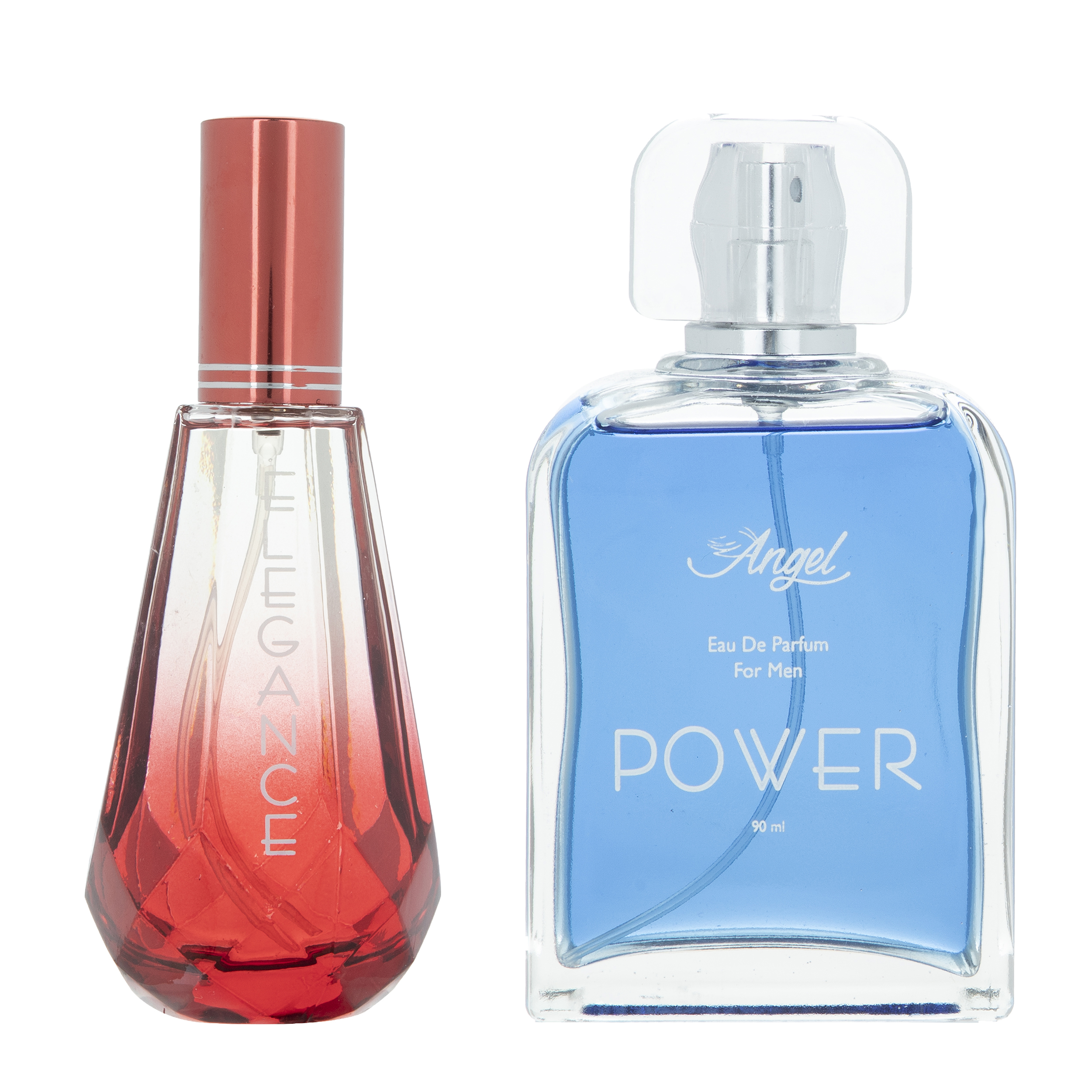 ادو پرفیوم مردانه انجل کرفت مدل power حجم 90 میلی لیتر به همراه ادوپرفیوم زنانه مدل elegance حجم 90 میلی لیتر