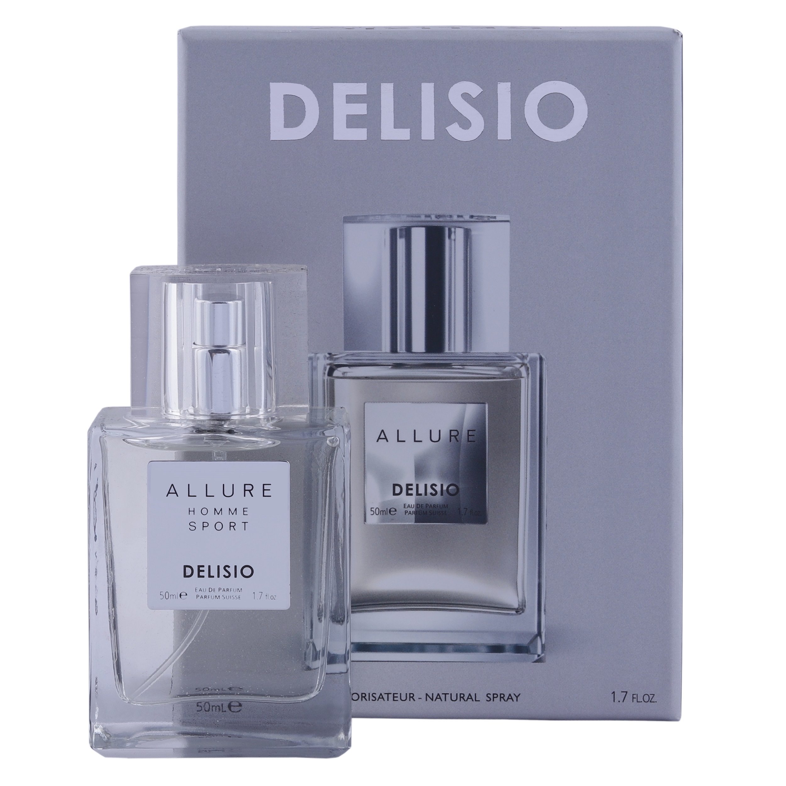 ادو پرفیوم مردانه دلیسیو مدل allure homme sport حجم 50 میلی لیتر
