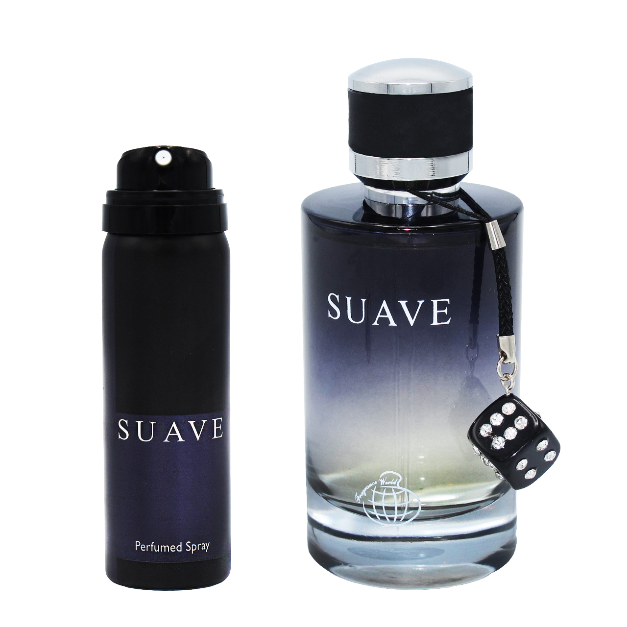 ادو پرفیوم مردانه فراگرنس ورد مدل suave حجم 100 میلی لیتر به همراه اسپری فراگرنس مدل suave حجم 75 میلی لیتر