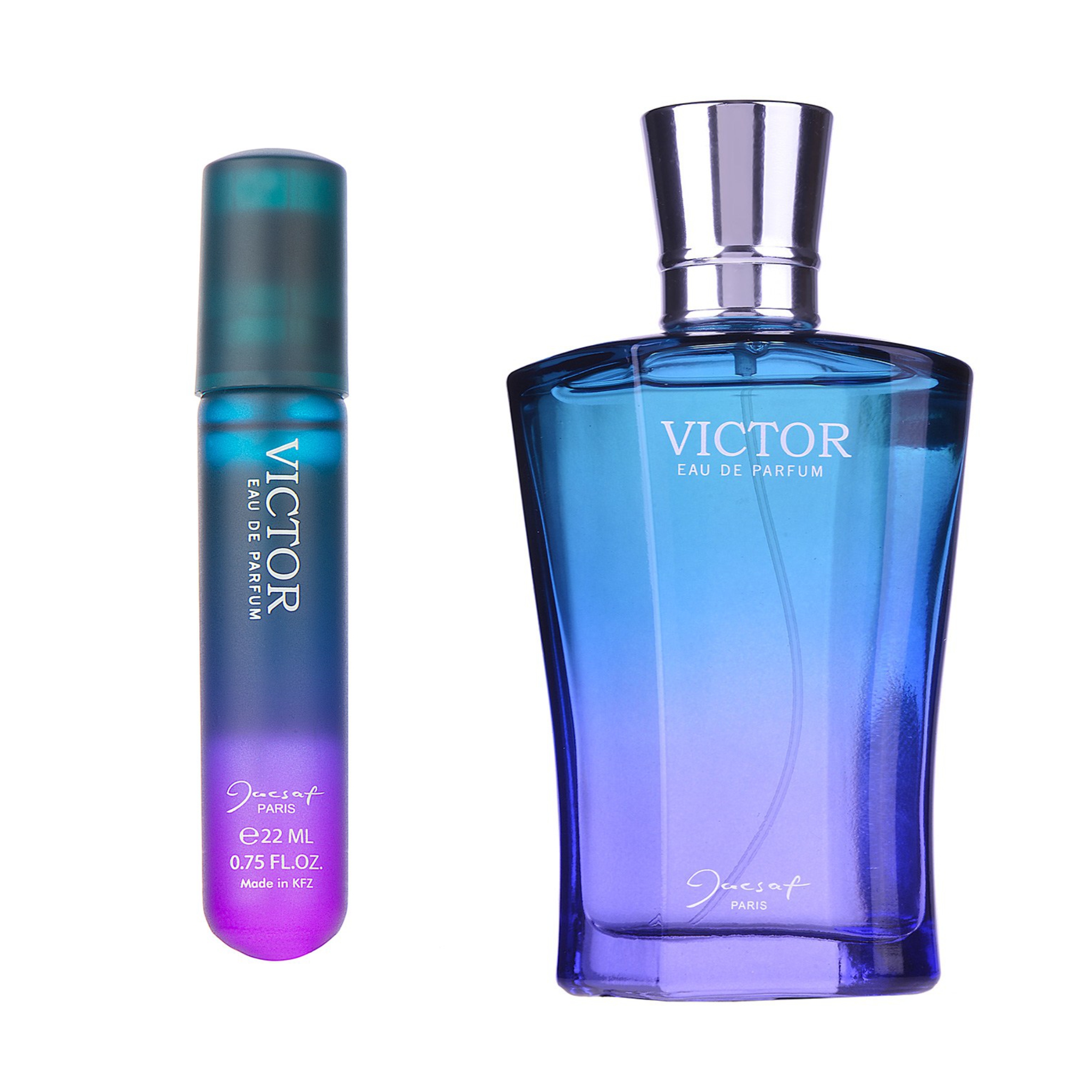 ادو پرفیوم مردانه ژک‌ ساف مدل victor حجم 100 میلی لیتر به همراه عطر جیبی حجم 22 میلی لیتر