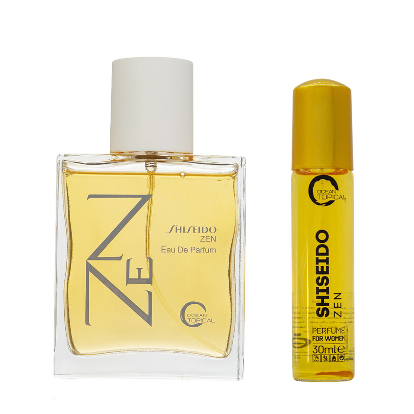 ادوپرفیوم زنانه اسکلاره مدل shiseido zen حجم 105 میلی‌لیتر به همراه عطر جیبی مردانه اسکلاره مدل shiseido zen حجم 30 میلی لیتر
