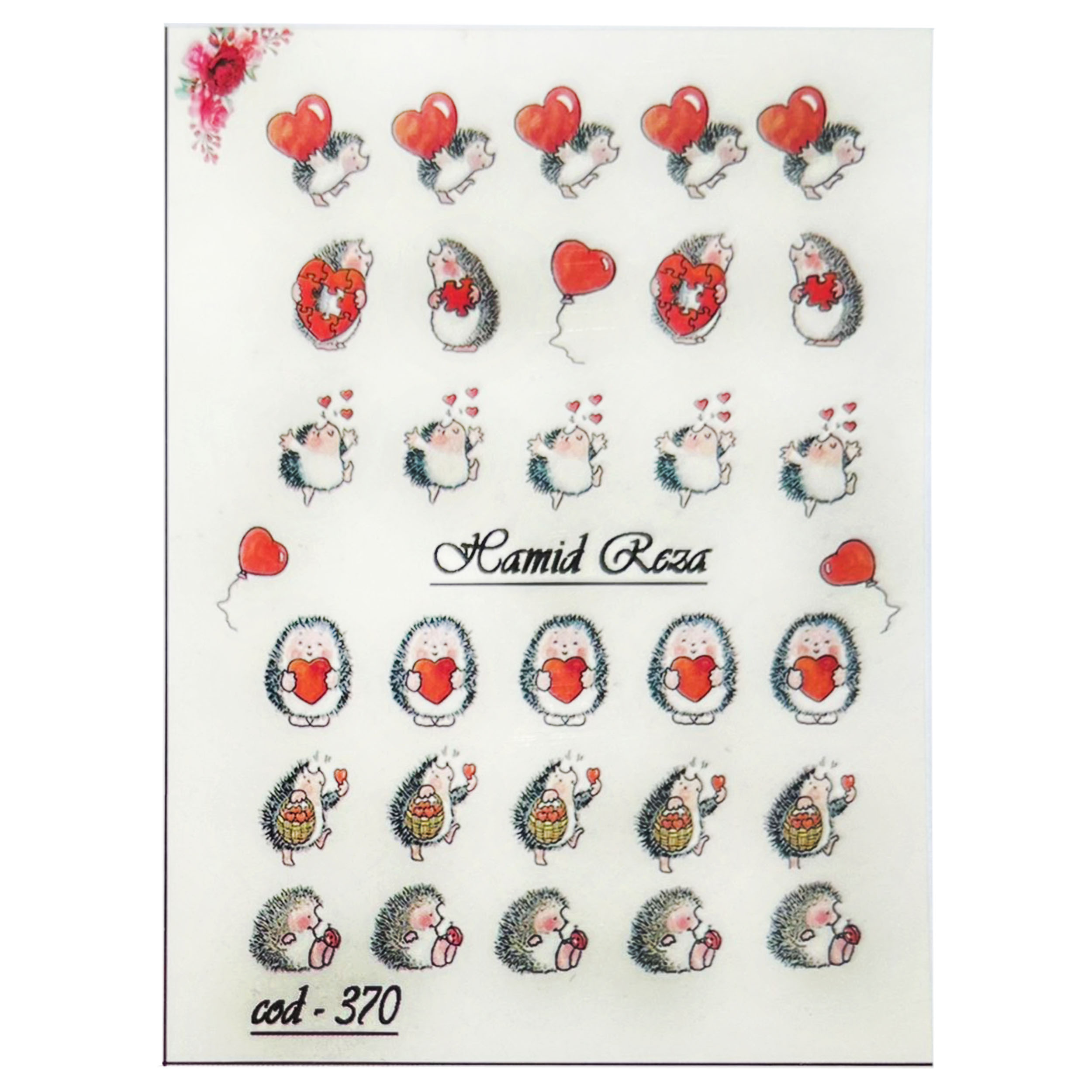استیکر طراحی ناخن مدل c 370