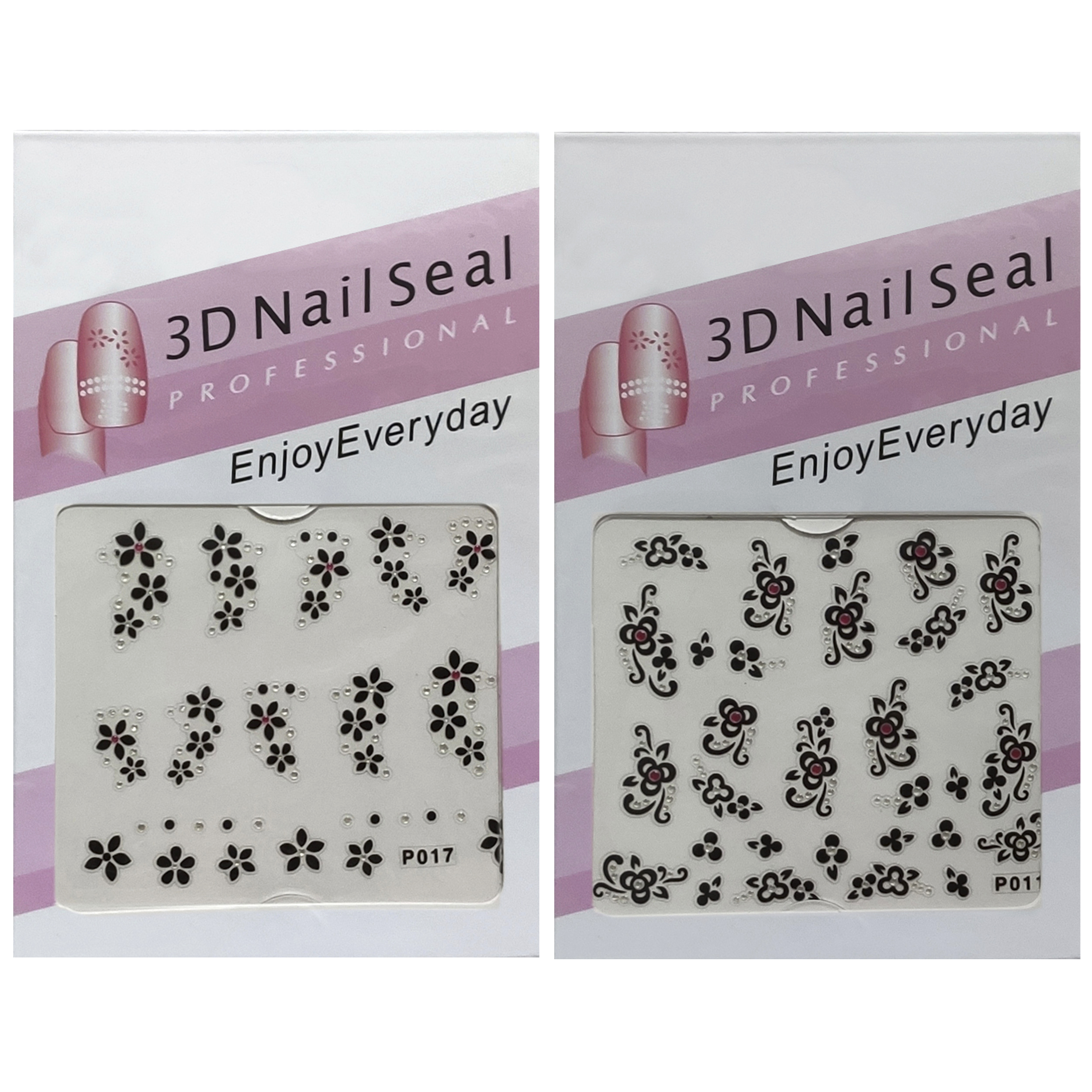 استیکر طراحی ناخن مدل p011 p017 کد rkh_1576 مجموعه 2 عددی