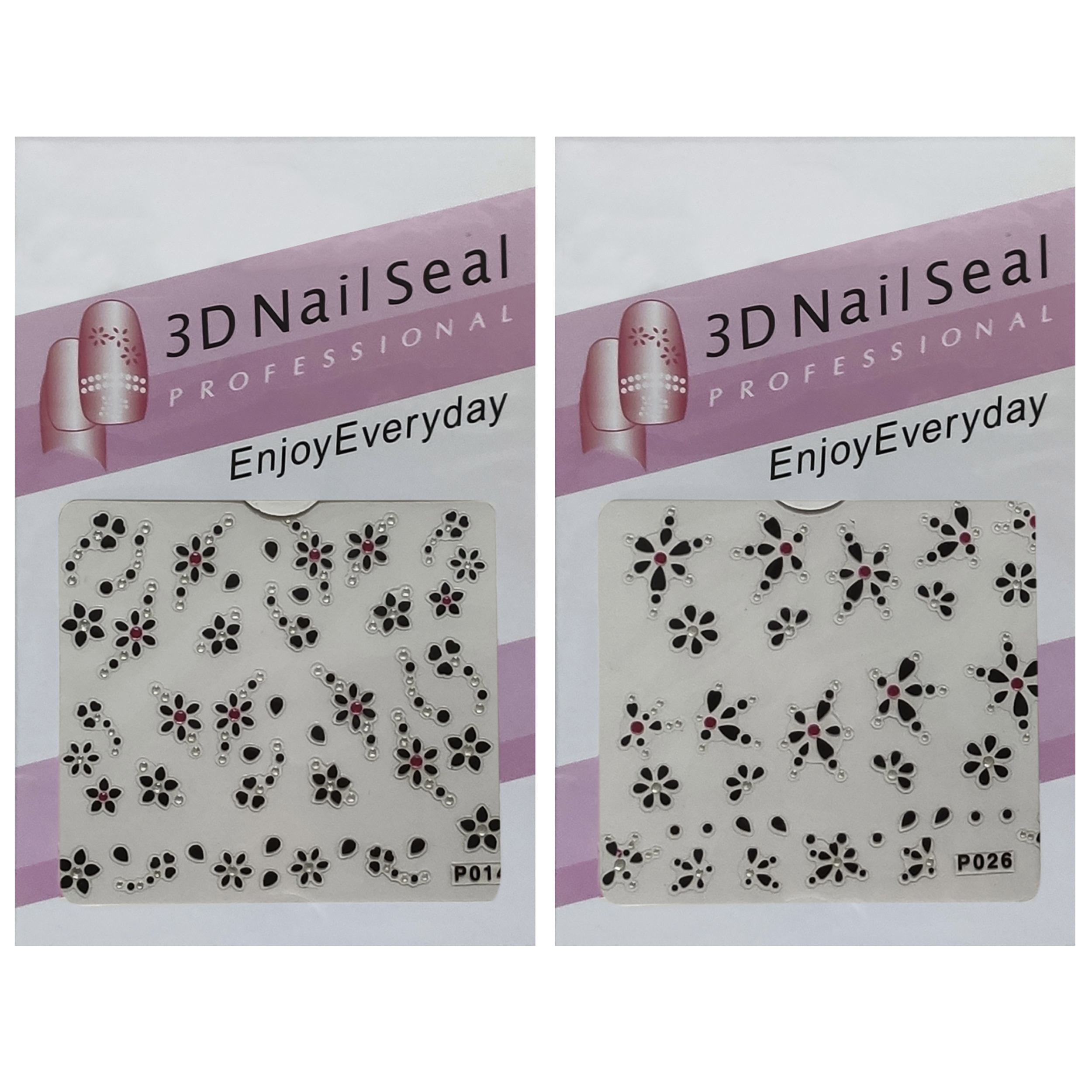 استیکر طراحی ناخن مدل p014 p026 کد rkh_1551 مجموعه 2 عددی
