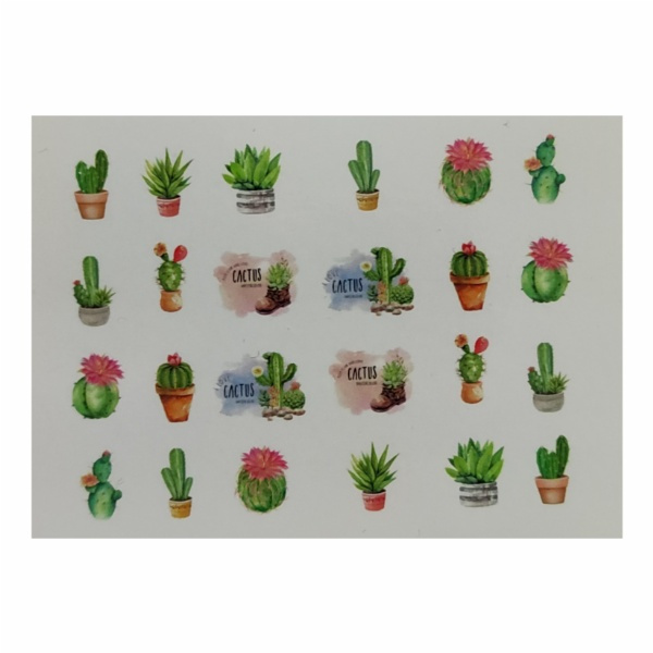 استیکر طراحی ناخن مدل کاکتوس کد a111