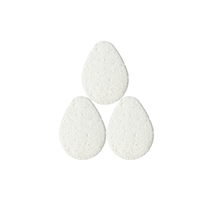 اسفنج پاک کننده صورت مینیسو مدل wood pulp fiber مجموعه 3 عددی