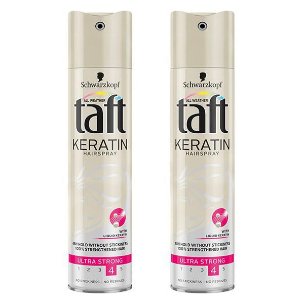 اسپری تافت مدل ultra keratin حجم 250 میلی لیتر مجموعه 2 عددی