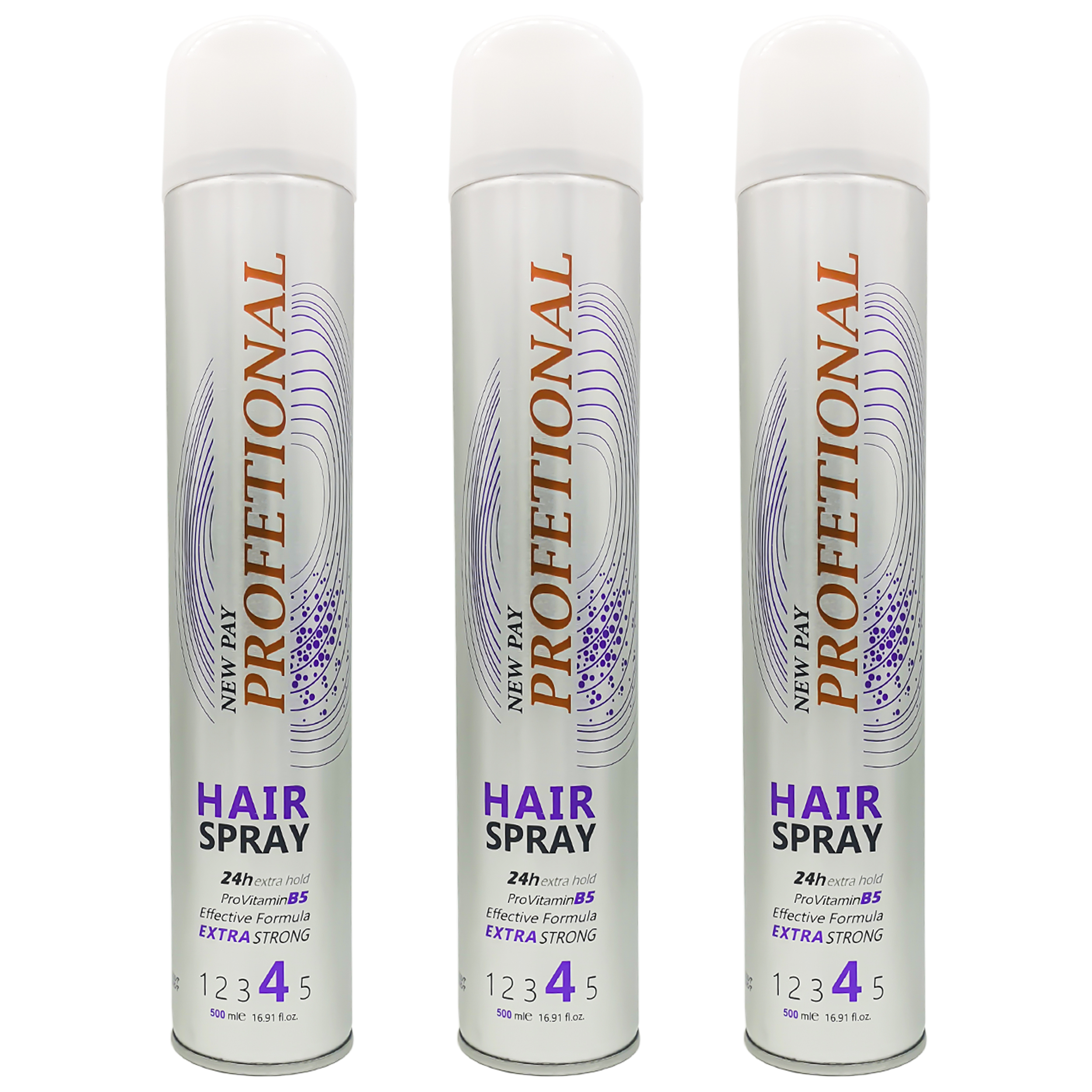اسپری حالت دهنده مو پروفشنال مدل extra strong حجم 500 میلی لیتر مجموعه 3 عددی