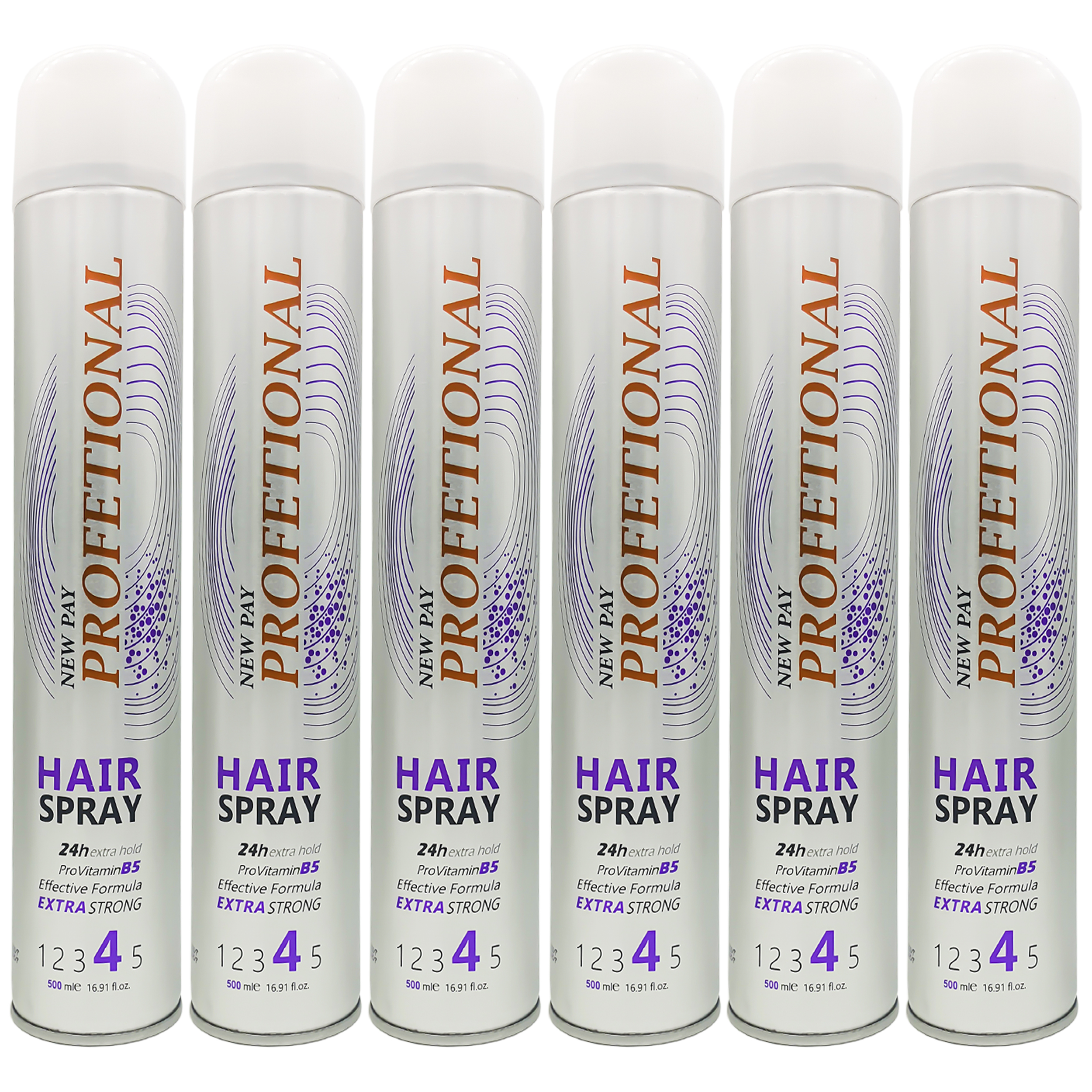 اسپری حالت دهنده مو پروفشنال مدل extra strong حجم 500 میلی لیتر مجموعه 6 عددی