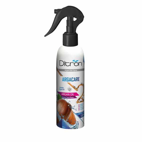 اسپری دو فاز مو دیترون مدل argan oil حجم 250 میلی لیتر
