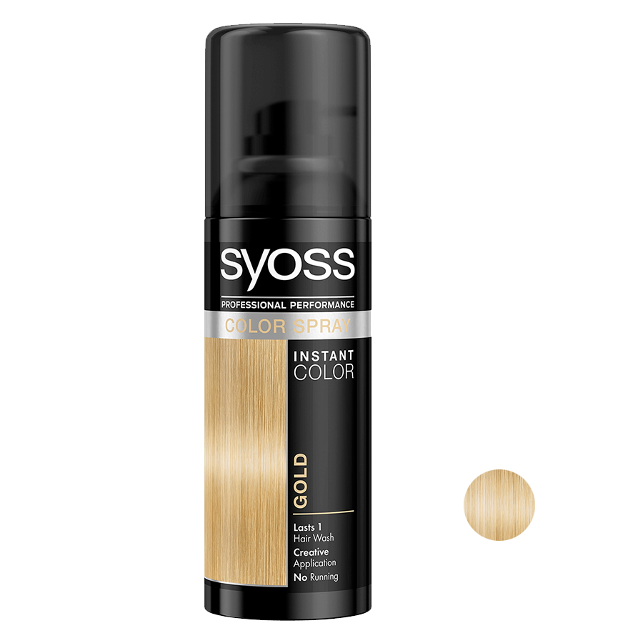 اسپری رنگ مو سایوس سری instant color حجم 120 میلی لیتر رنگ طلایی
