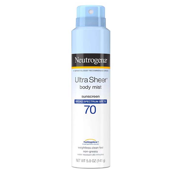 اسپری ضد آفتاب نوتروژینا مدل ultra sheer 70 حجم 141 میلی لیتر