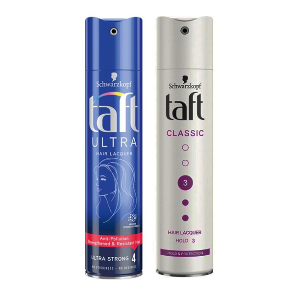 اسپری مو تافت مدل 3 clasic حجم 250 میلی لیتر به همراه اسپری مو تافت مدل ultra strong 4 حجم 250 میلی لیتر