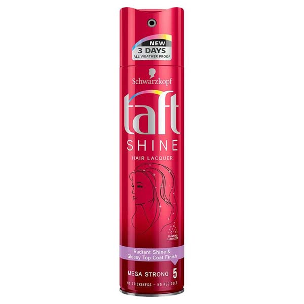 اسپری مو تافت مدل shine glossy حجم 230 میلی لیتر