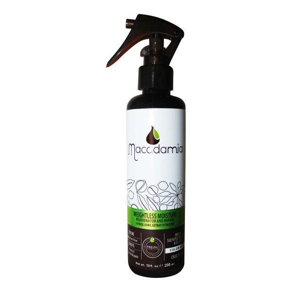 اسپری مو ماکادامیا مدل weightless moisture حجم 200 میلی لیتر