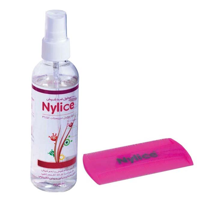 اسپری مو نایلیس مدل isopropyl myristate حجم 100 میلی لیتر به همراه شانه مو