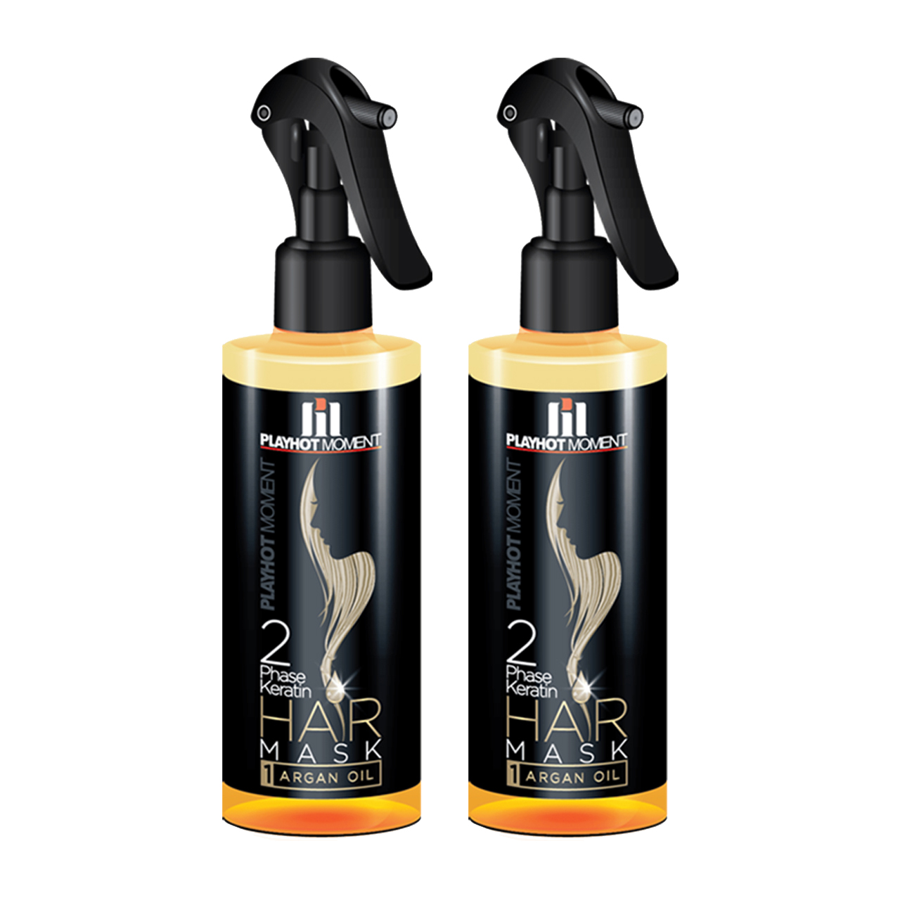 اسپری مو پلی هات مومنت مدل argan oil حجم 280 میلی لیتر مجموعه 2 عددی