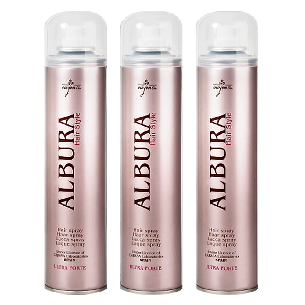 اسپری چسب مو آلبورا مدل ultra forte حجم 250 میلی لیتر مجموعه 3 عددی