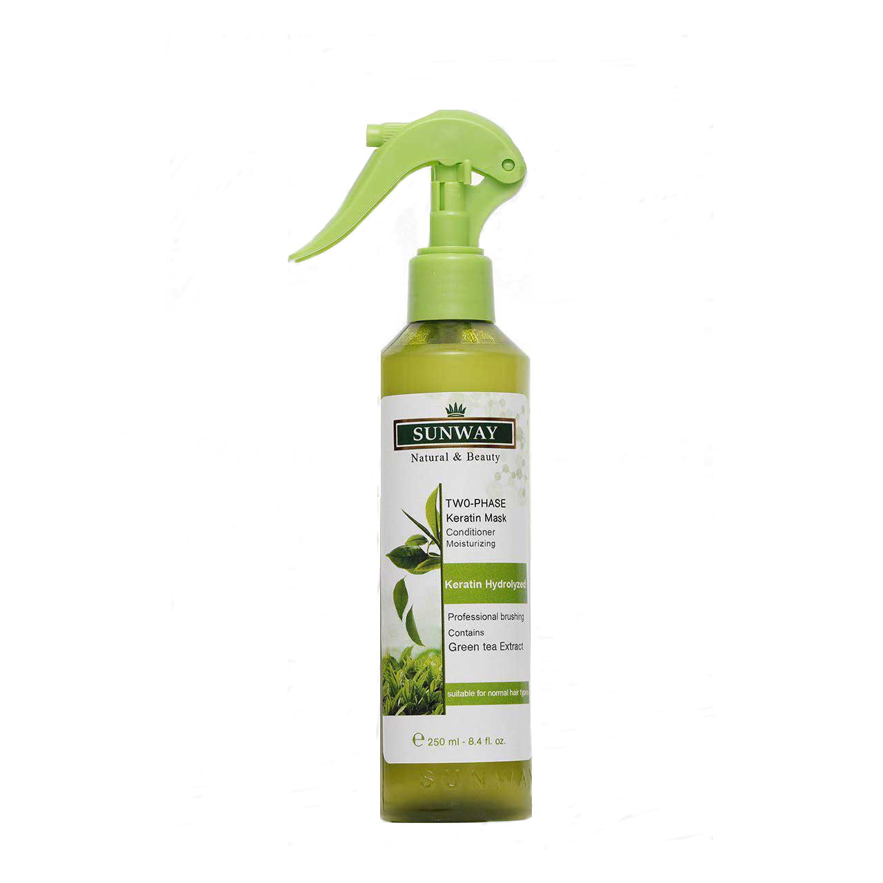 اسپری کراتینه ضد وز و ضد گره سان وی مدل keratin hydrolyzed حجم 250 میلی لیتر